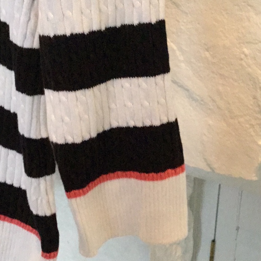 V-Neck Striped Large Sweater - Picture 4 of 6